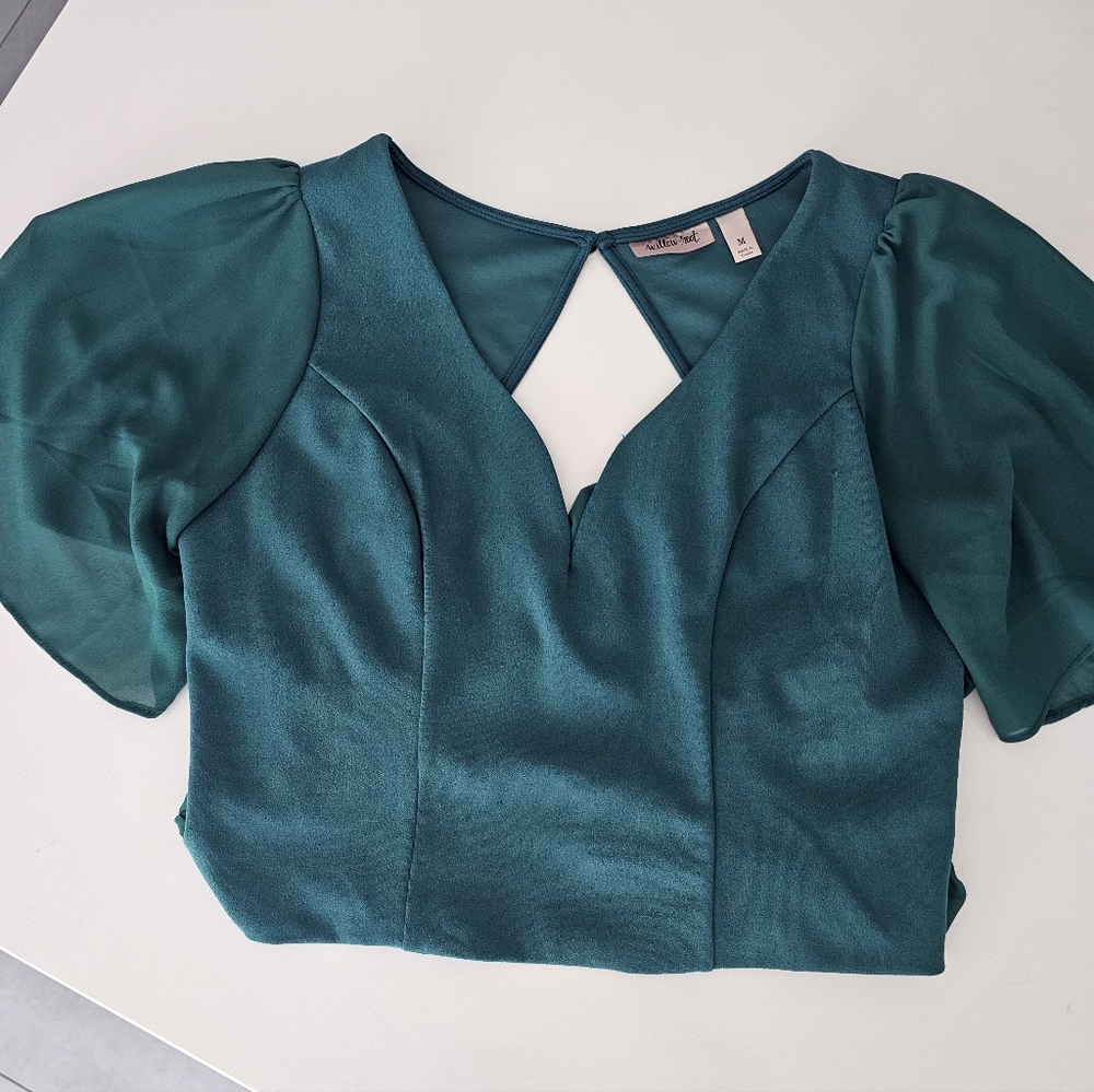 Emerald Green Top with Open Back